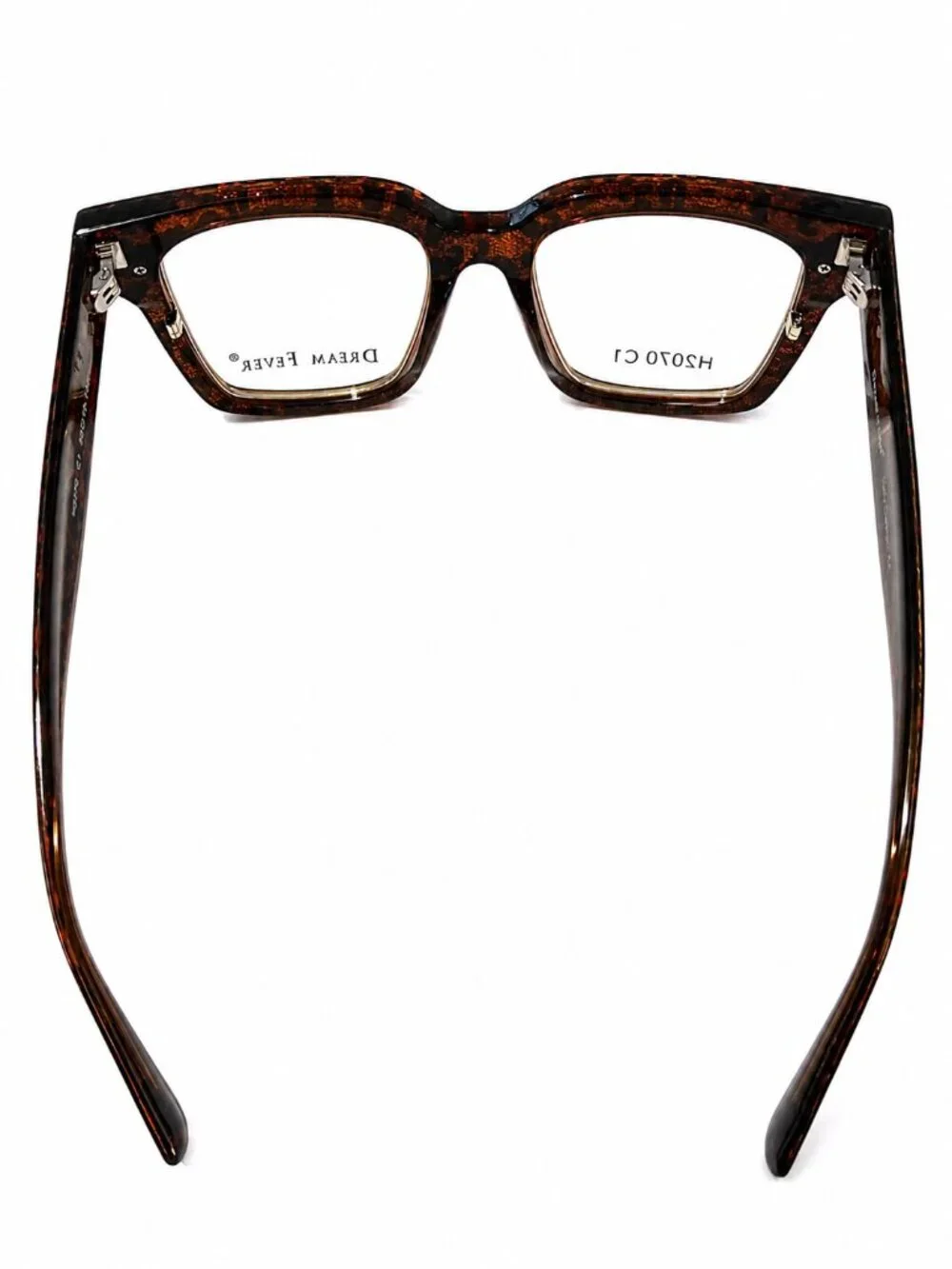 Dream Fever H2070 C1 Leopard Print Square Eyeglass Frames 50-19-145